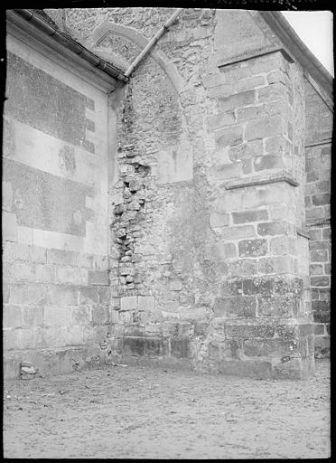 Angle de murs, détail d'un mur détérioré