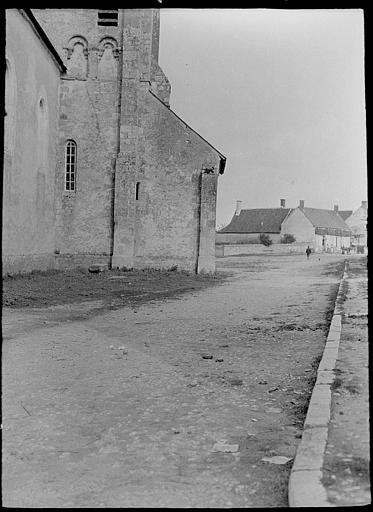 Façade latérale, maisons