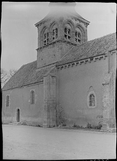 Façade latérale, clocher