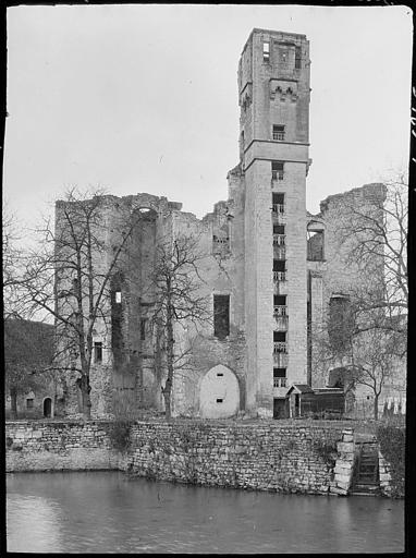 Ensemble du donjon, douves