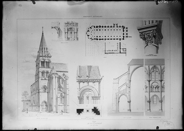 Plan et dessins des Monuments historiques