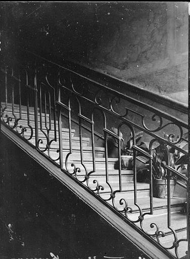 Rampe d'escalier en fer forgé