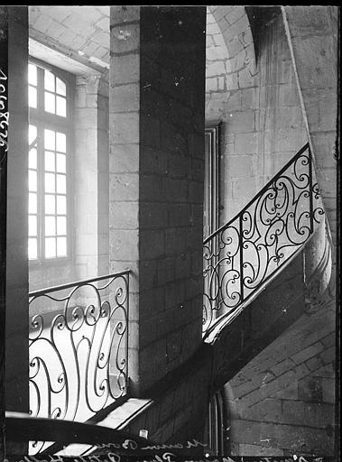 Rampe d'escalier en fer forgé