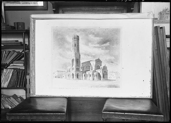 Tableau : une église
