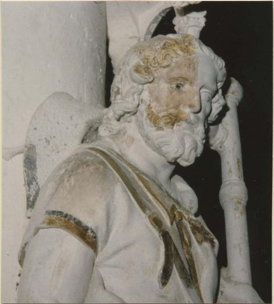 statue : saint Jacques le majeur, vue partielle