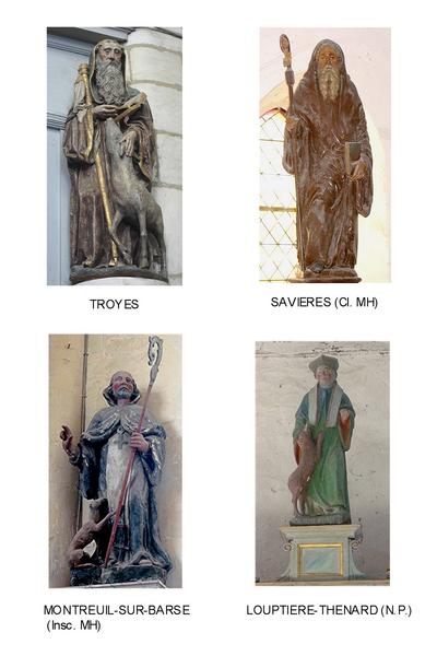 statue : saint Gilles, oeuvres de comparaison