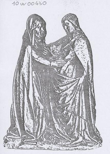 groupe sculpté : Visitation, vue générale