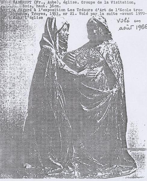 groupe sculpté : Visitation, vue générale