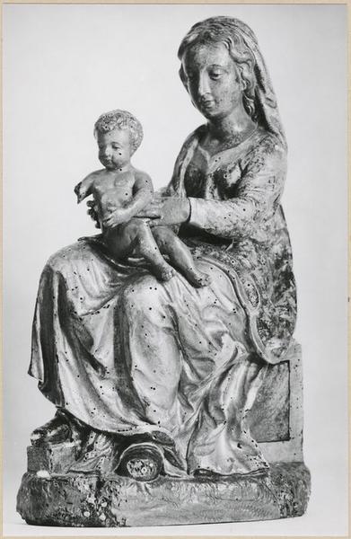 statuette : Vierge à l'Enfant, vue générale