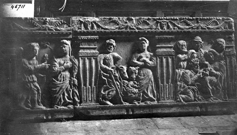 retable : Annonciation, Nativité, Adoration des bergers, vue générale