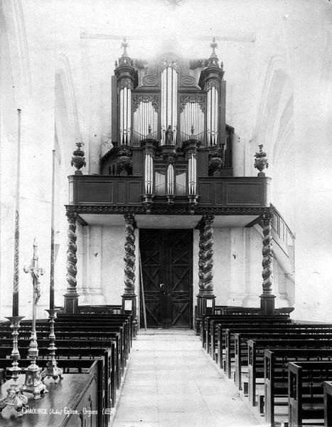 orgue de tribune : buffet d'orgue ; tribune d'orgue, vue générale