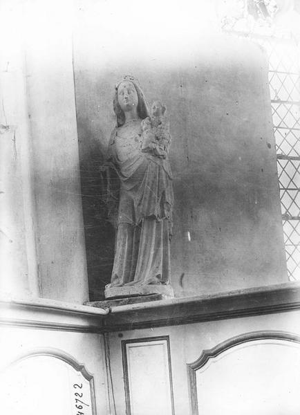 statue : Vierge à l'enfant, vue générale