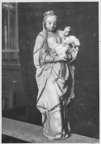 statuette : Vierge à l'Enfant, vue générale