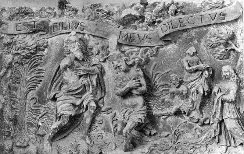 Bas-relief : Baptême du Christ