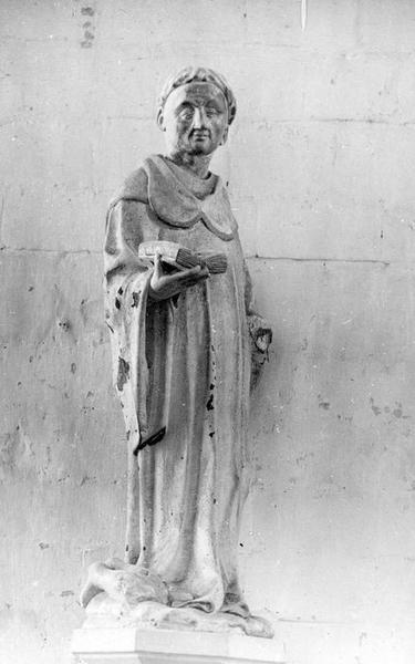 statue : saint Basle ermite, vue générale