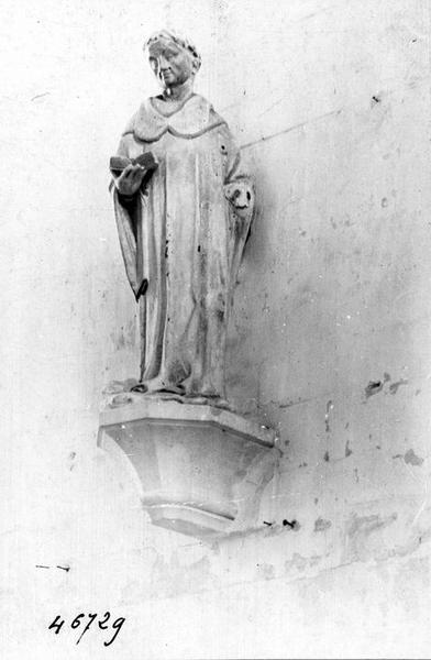 statue : saint Basle ermite, vue générale