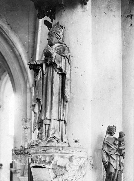 statue : saint Edme, vue générale