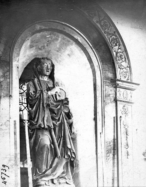 statue : saint Benoît, vue générale