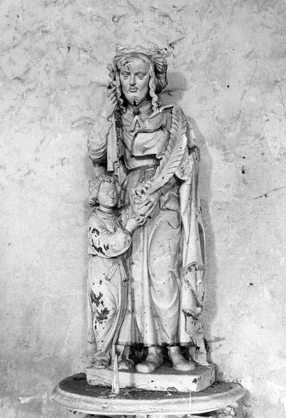 groupe sculpté : Saint Joseph et l'Enfant Jésus, vue générale - © Ministère de la Culture (France), Médiathèque du patrimoine et de la photographie (objets mobiliers), tous droits réservés