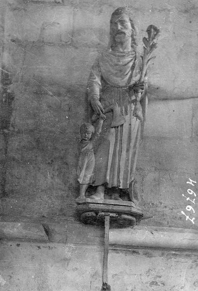 groupe sculpté : Saint Joseph et l'Enfant Jésus, vue générale - © Ministère de la Culture (France), Médiathèque du patrimoine et de la photographie (objets mobiliers), tous droits réservés