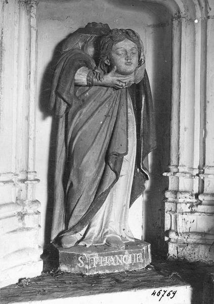 statue : sainte Tanche, vue générale - © Ministère de la Culture (France), Médiathèque du patrimoine et de la photographie (objets mobiliers), tous droits réservés