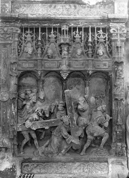 retable, hauts-reliefs, vue partielle - © Ministère de la Culture (France), Médiathèque du patrimoine et de la photographie (objets mobiliers), tous droits réservés