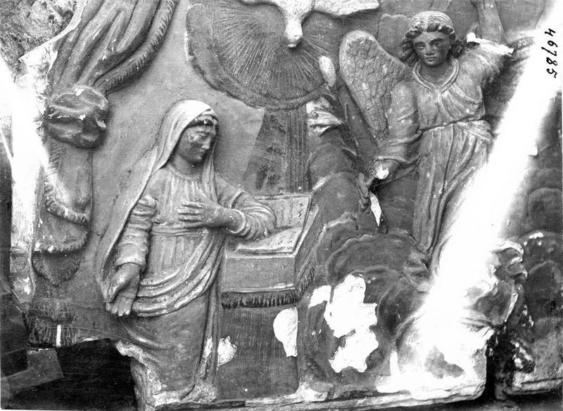 bas-relief : Annonciation, vue générale