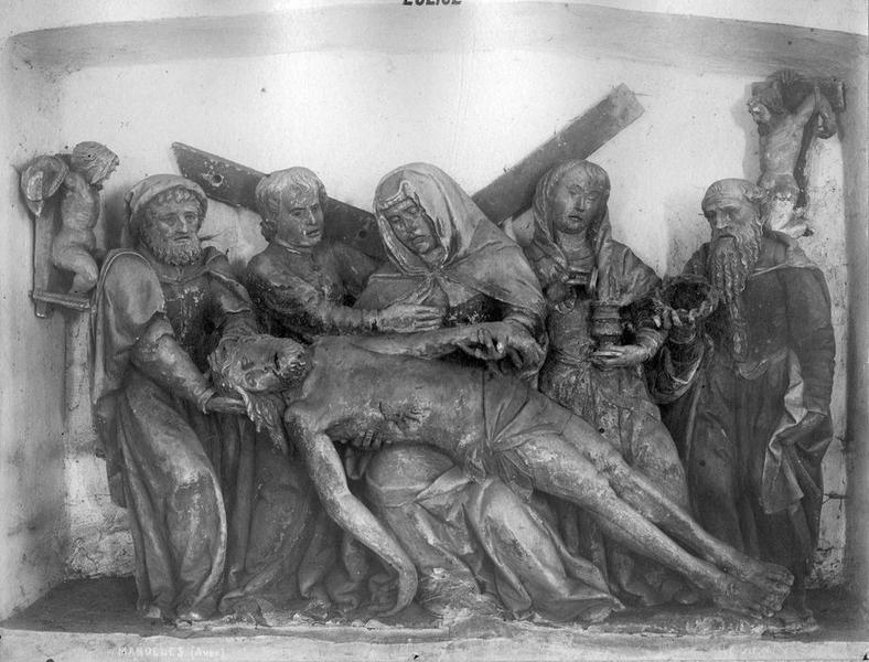 groupe sculpté : Descente de Croix, vue générale - © Ministère de la Culture (France), Médiathèque du patrimoine et de la photographie (objets mobiliers), tous droits réservés