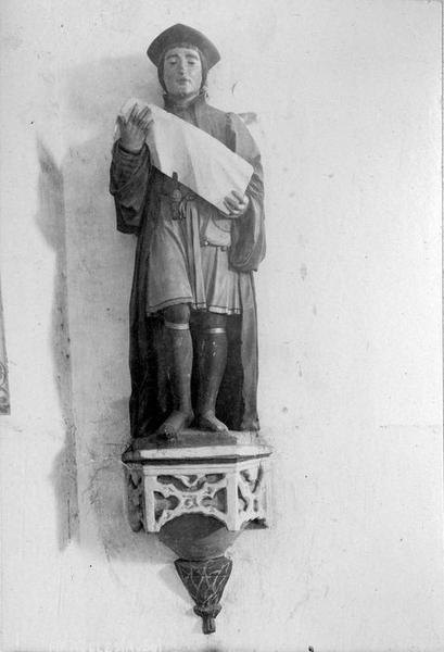 statue : saint Yves, vue générale - © Ministère de la Culture (France), Médiathèque du patrimoine et de la photographie (objets mobiliers), tous droits réservés