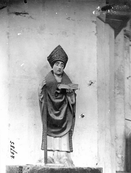 statuette : saint évêque, vue générale