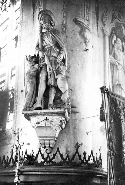 statue : saint Roch, vue générale