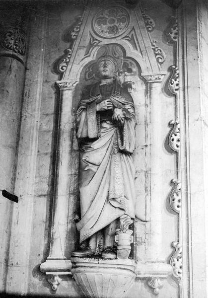 statue : saint Damien, vue générale