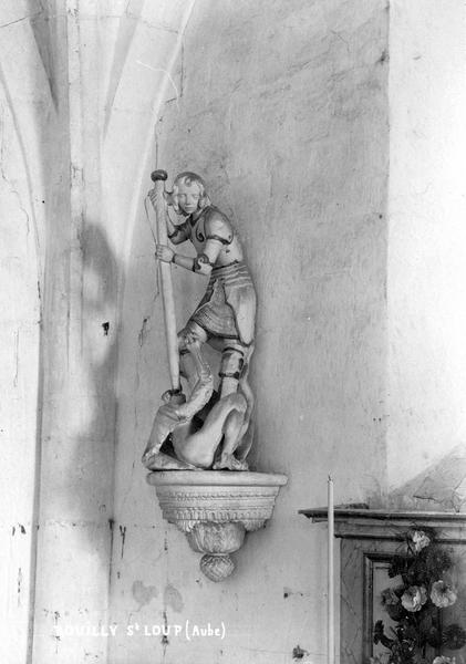 statue : saint Michel terrassant le dragon, vue générale - © Ministère de la Culture (France), Médiathèque du patrimoine et de la photographie (objets mobiliers), tous droits réservés