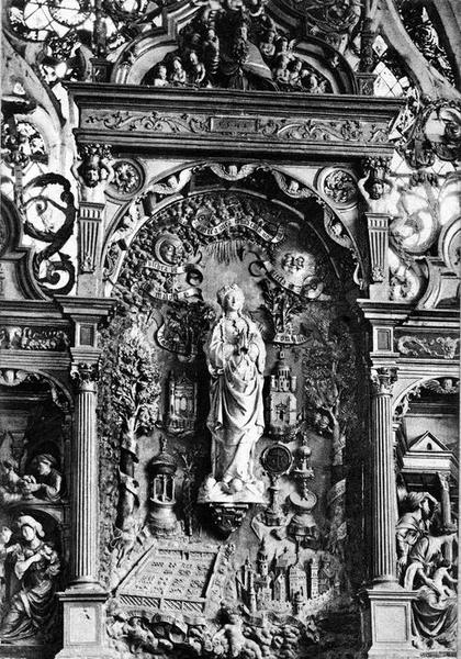 retable de la chapelle de la Vierge, vue partielle