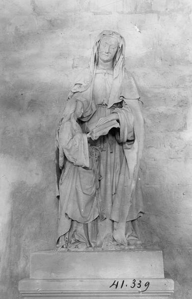groupe sculpté : Éducation de la Vierge, vue générale