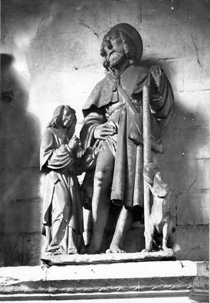 statue : saint Roch, vue générale