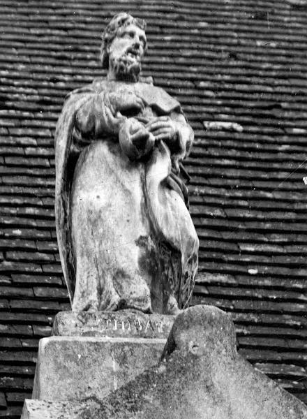 statue : saint Thibault en ermite, vue générale