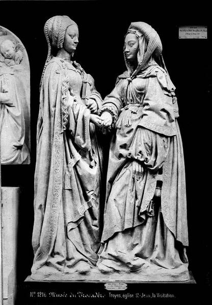 groupe sculpté : Visitation, vue générale