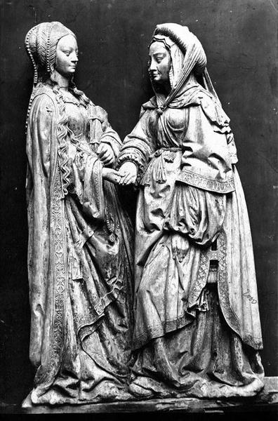 groupe sculpté : Visitation, vue générale