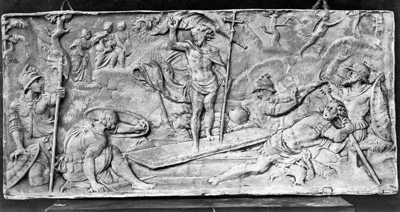 bas-relief : Résurrection du Christ, vue générale