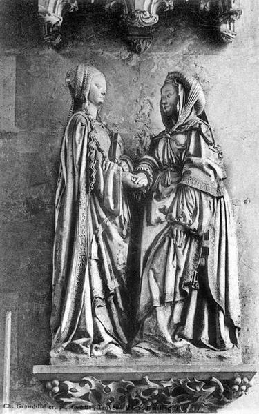 groupe sculpté : Visitation, vue générale