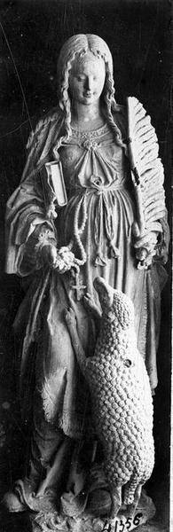 statue : sainte Agnès, vue générale