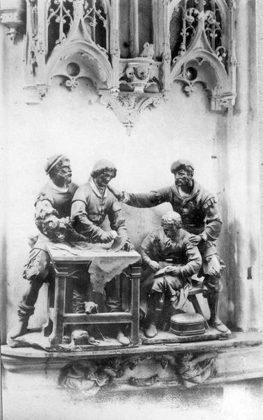 groupe sculpté : Arrestation de saint Crépin et saint Crépinien, vue générale - © Ministère de la Culture (France), Médiathèque du patrimoine et de la photographie (objets mobiliers), tous droits réservés