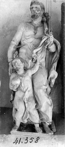 groupe sculpté : saint Joseph et l'Enfant Jésus, vue générale - © Ministère de la Culture (France), Médiathèque du patrimoine et de la photographie (objets mobiliers), tous droits réservés