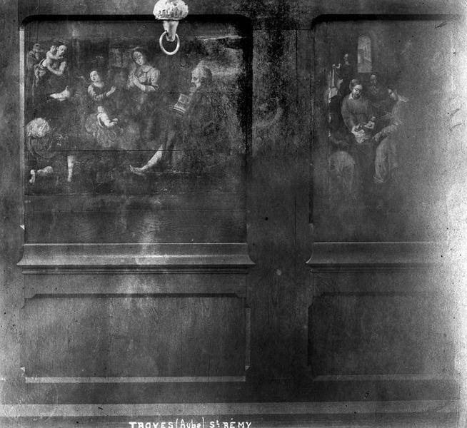 panneaux peints : Nativité, Naissance de la Vierge (la), vue générale