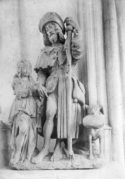 statuette : saint Roch, vue générale