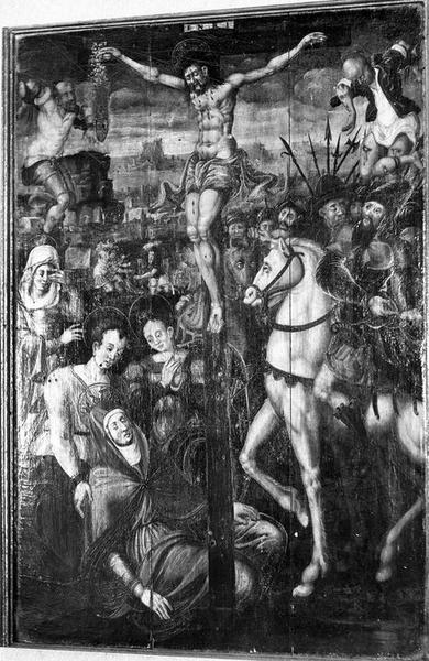 triptyque, détail : la Crucifixion, vue générale - © Ministère de la Culture (France), Médiathèque du patrimoine et de la photographie (objets mobiliers), tous droits réservés