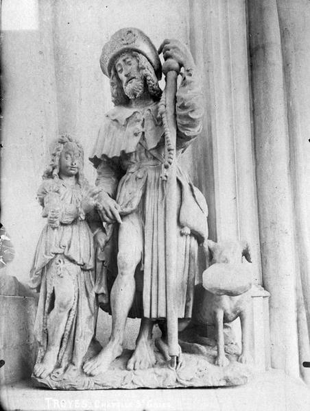 statuette : saint Roch, vue générale