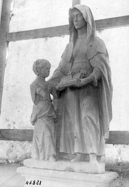 Groupe sculpté : Éducation de la Vierge