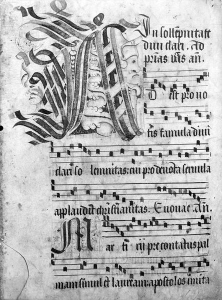 manuscrit : office de saint clair, détail